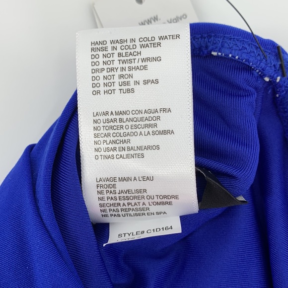 NWT Carmen Marc Valvo Port Royale Ruched Halter Bow Front Tankini Top Si… - Picture 7 of 9